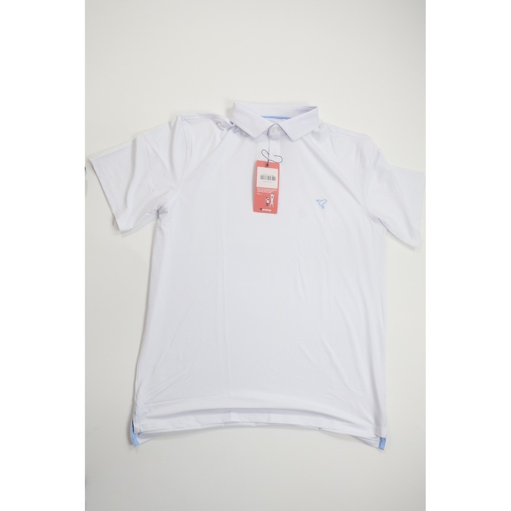 Birddogs Performance Polo Shirt Large White Golf Athletic NM-BPA102-L
